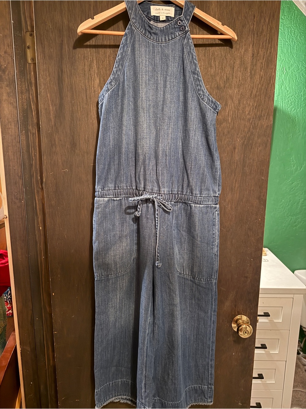 Cloth & Stone Blue Denim Jumpsuit